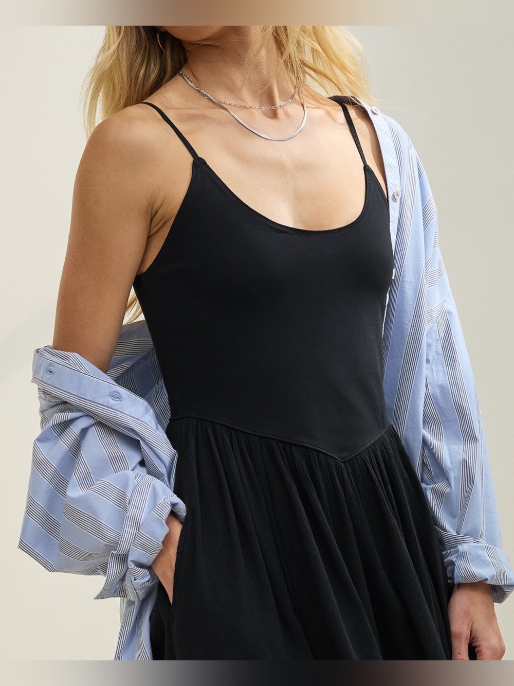 Aerie At The Barre Midi Dress True Black Small - Picture 4 of 7